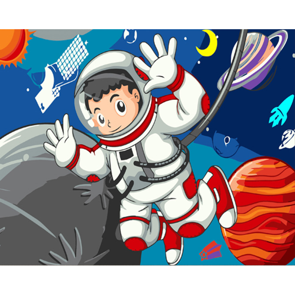 Фото, Відеоогляди картина за номерами strateg преміум у космосі з лаком розміром 30х40 см (ss6692)