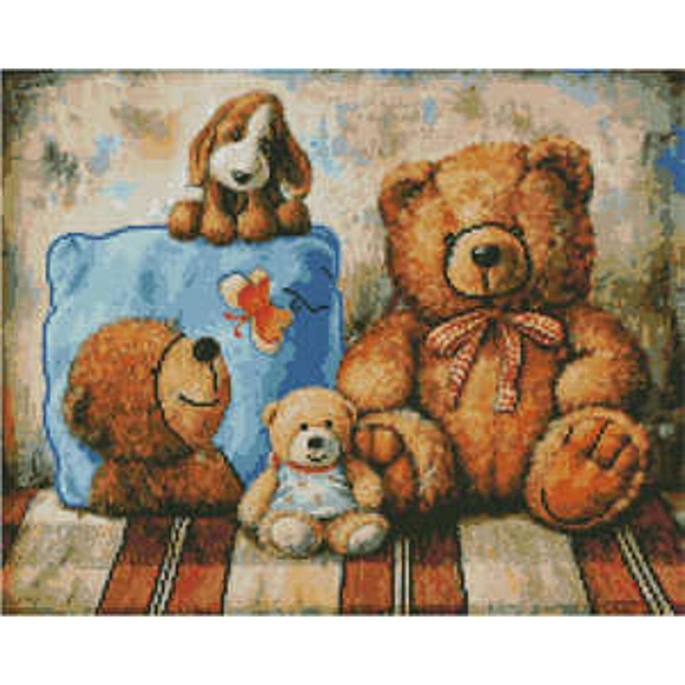 Фото, Відеоогляди алмазна картина strateg преміум друзі дитини розміром 40х50 см (l-302)