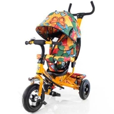 Велосипед триколісний TILLY Trike T-351-7 ЗОЛОТИЙ з надувними колесами / 1 /