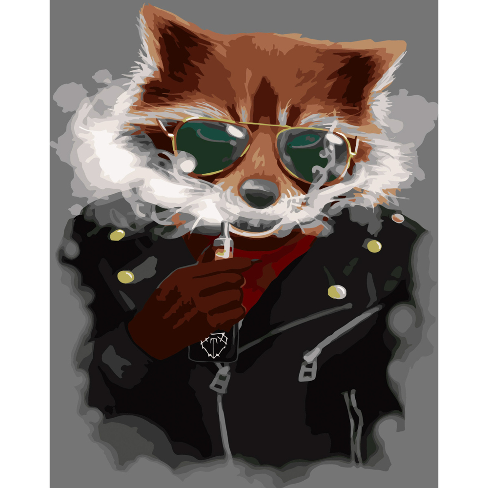 Фото, Видеообзоры картина за номерами strateg преміум крутий єнот з лаком розміром 40х50 см (sy6727)