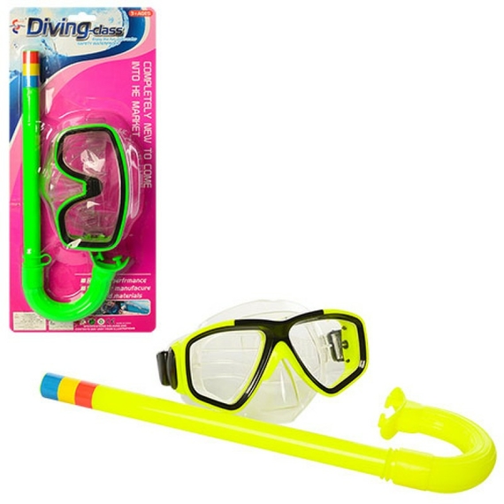 Набір для плавання 65082 (96шт) маска трубка в кульку 19-43-8см