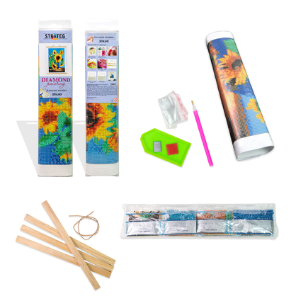 Фото, Відеоогляди алмазна мозаїка strateg преміум китайський краєвид шань-шуй без підрамника розміром 30х40 см  (jsdf81912)