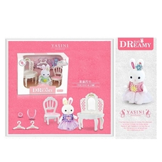 Ігровий набір з флокс. тваринами арт.6621-1 (96/2) туал столик, прикраси, кор.19*10*14см