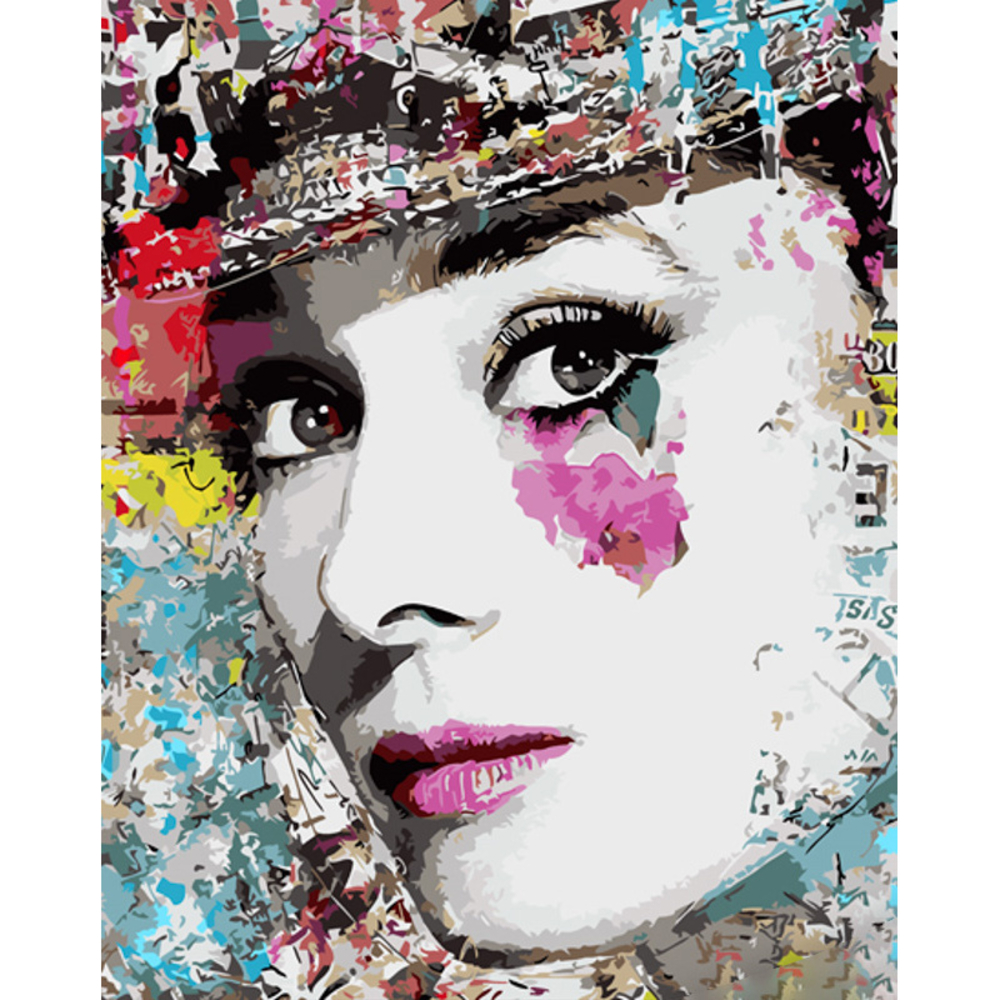 Фото, Видеообзоры картина за номерами strateg преміум яскрава одрі розміром 40х50 см (gs1069)