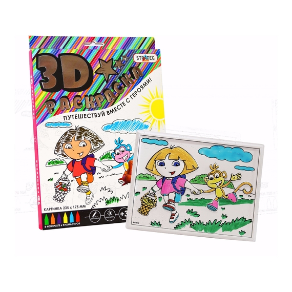 Отзывы  3d розмальовка strateg дора мандрівниця російською мовою 1001