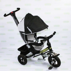 Велосипед триколісний TILLY Combi Trike BT-CT-0015 ЧОРНИЙ с надувными колесами /1/