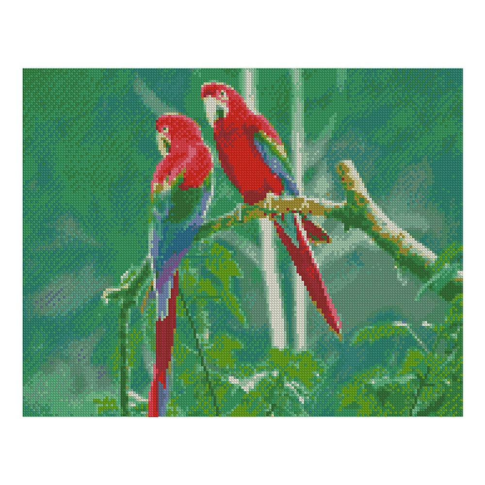 Фото, Видеообзоры алмазна мозаїка strateg преміум папуги ара 40х50 см fa10008