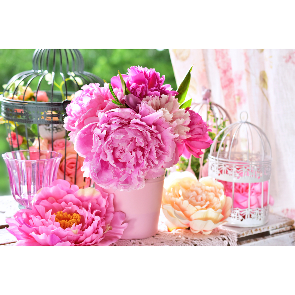 Фото, Відеоогляди алмазна мозаїка strateg преміум квіти щастя розміром 30х40 см (heg87054)