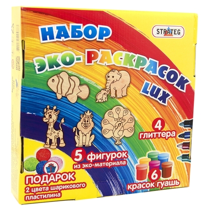 Фото, Видеообзоры набір еко-розмальовок strateg павич та друзі (3038)