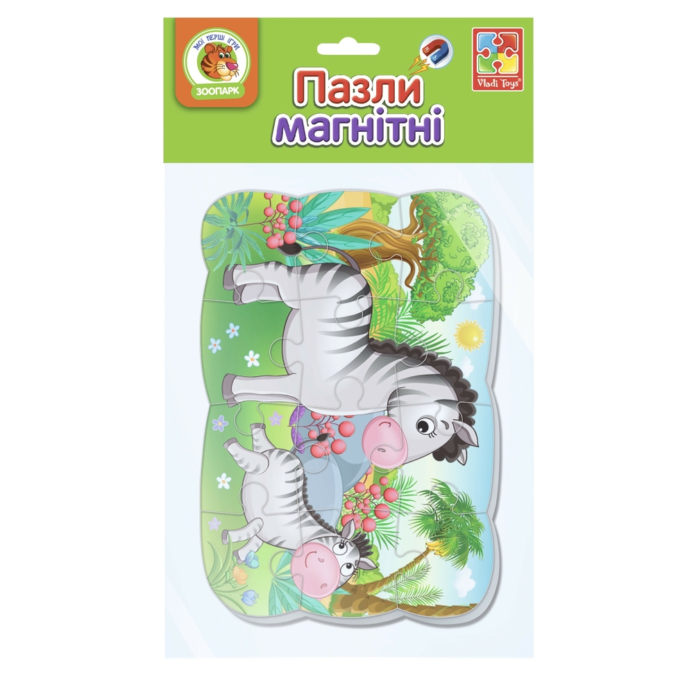 Фото, Видеообзоры пазли на магніті а5 "зебрики" vt3205-75