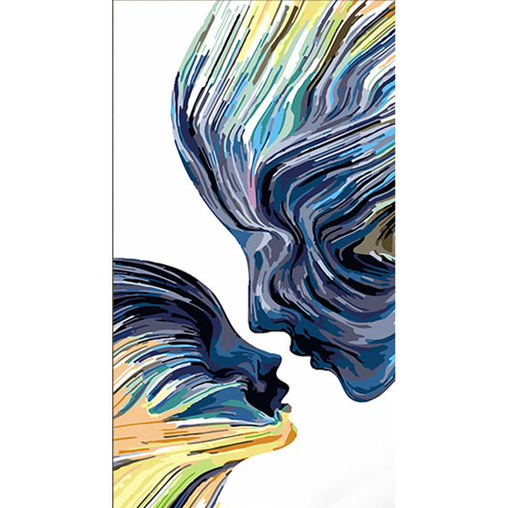 Отзывы  картина за номерами strateg абстрактні обличчя  розміром 50х25 см (ww217)