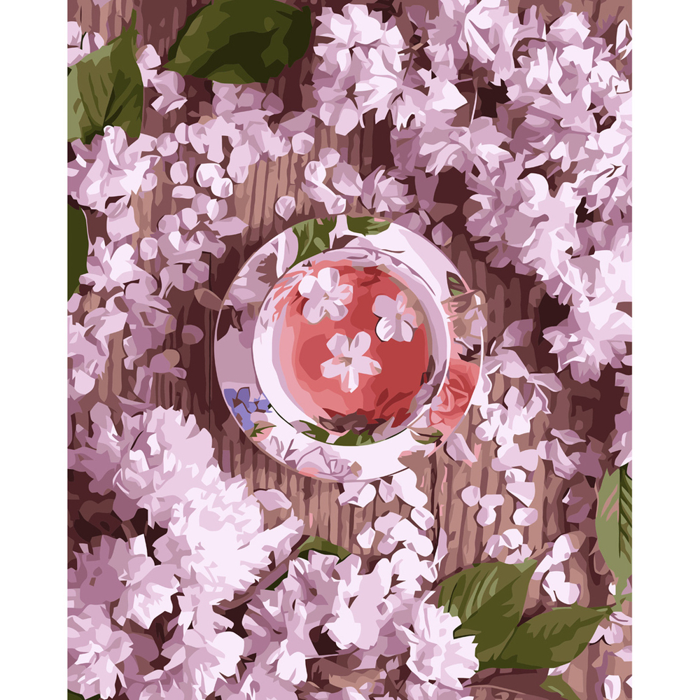 Фото, Видеообзоры картина за номерами strateg преміум бузковий чай з лаком розміром 40х50 см va-3626