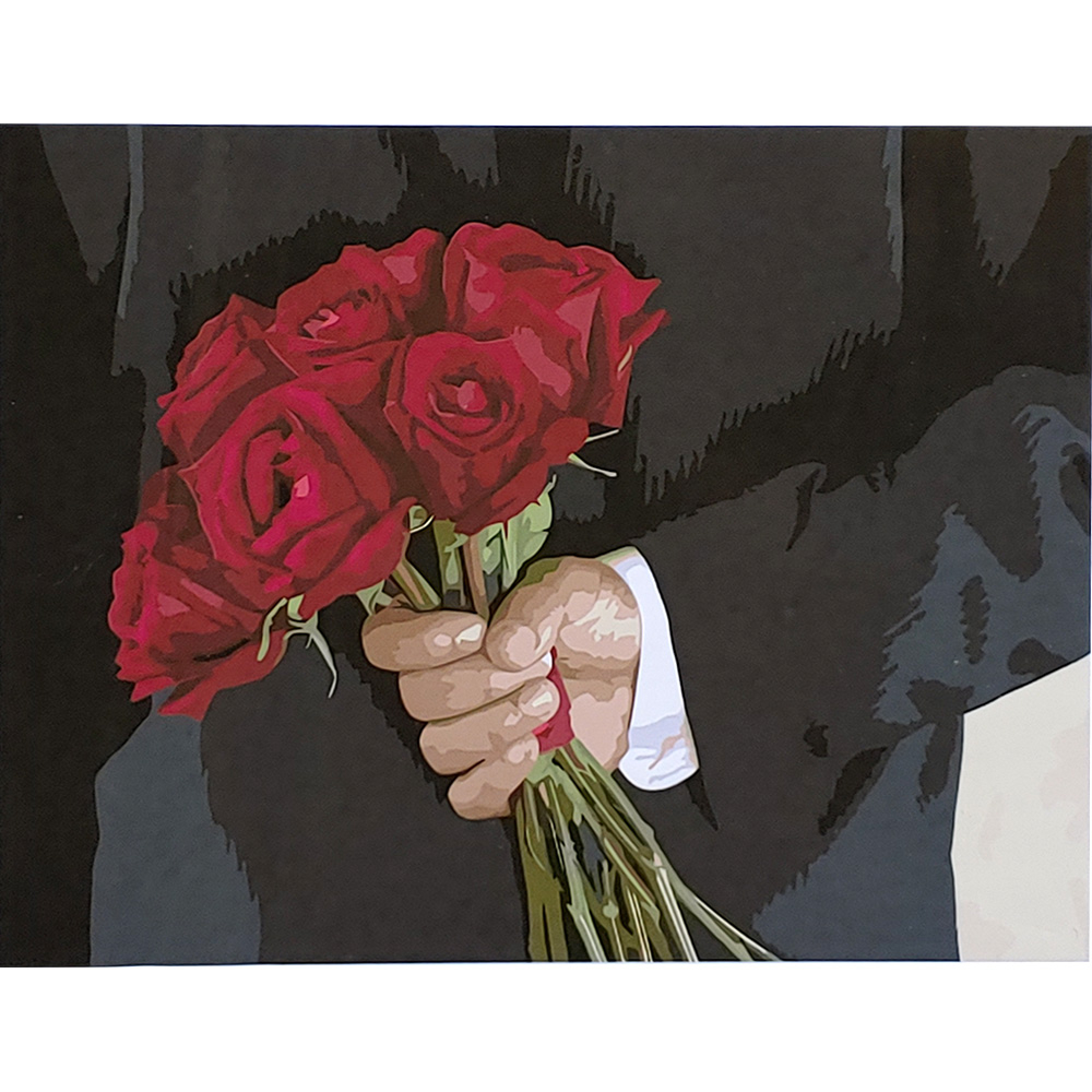 Фото, Видеообзоры картина за номерами strateg преміум на побачення з лаком розміром 40х50 см (sy6725)