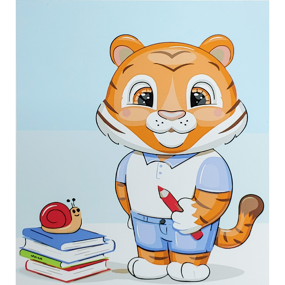 Фото, Видеообзоры картина за номерами strateg преміум тигреня на навчанні з лаком розміром 30х40 см (ss6672)