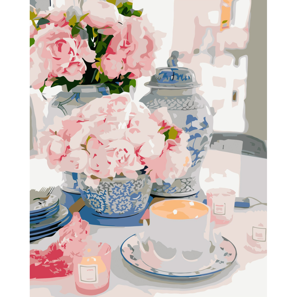 Фото, Відеоогляди картина за номерами strateg преміум дивовижний ранок з лаком розміром 40х50 см va-3399