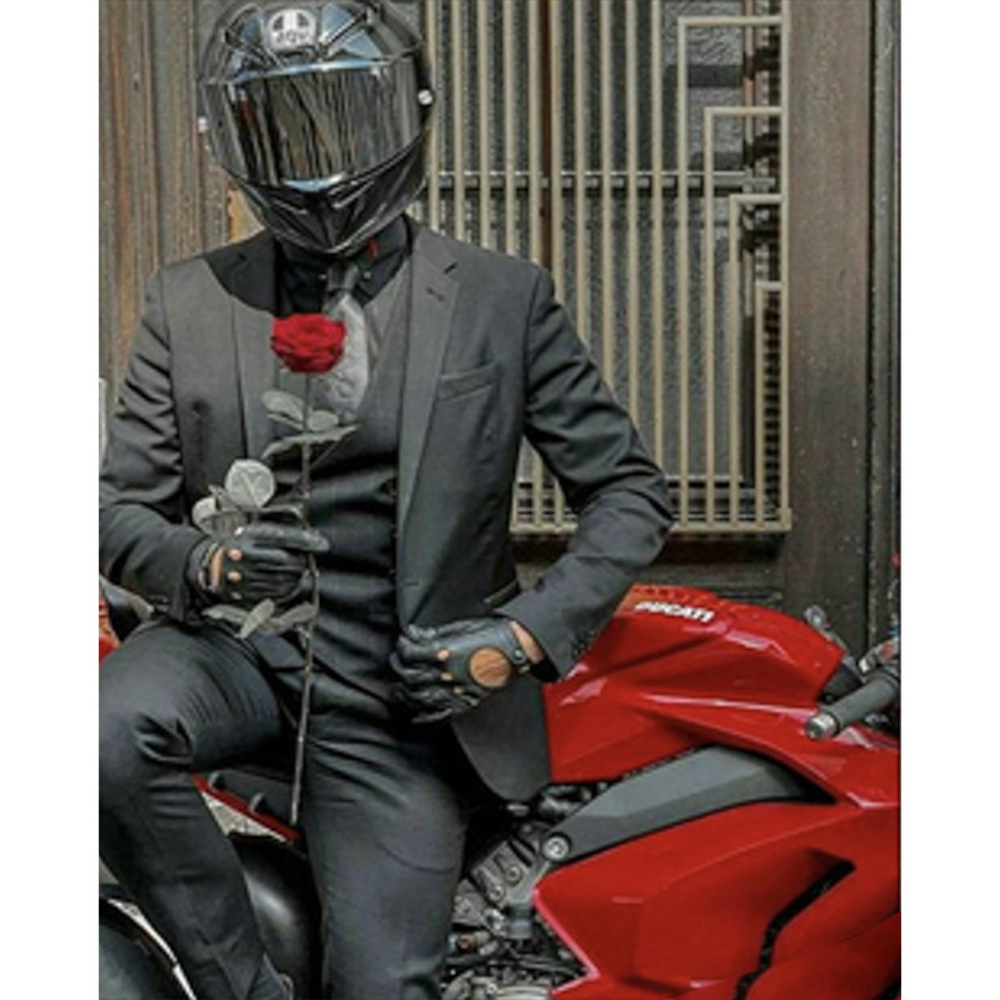 Фото, Відеоогляди алмазна мозаїка strateg преміум коханий на байку розміром 40х50 см  (sk85993)