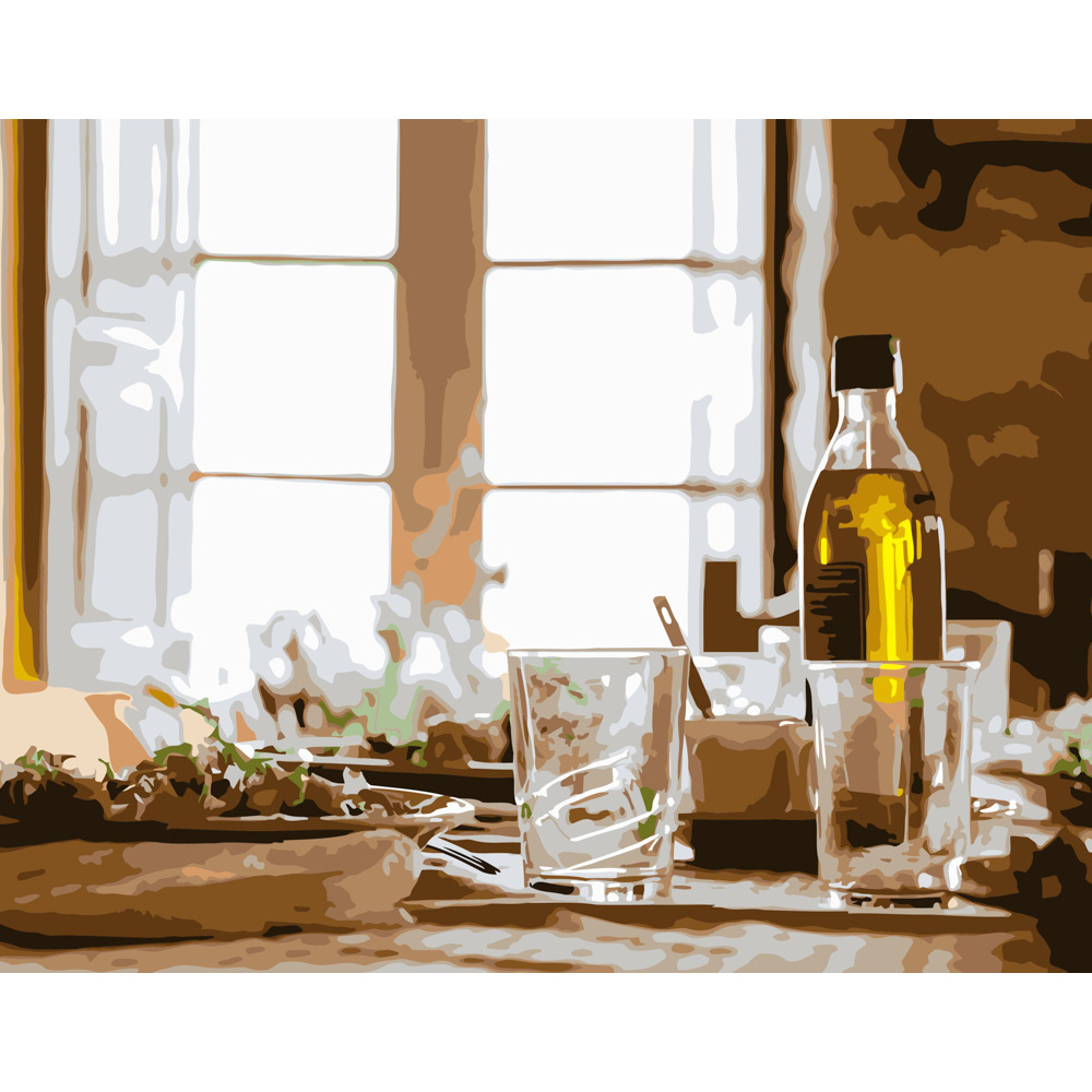 Фото, Видеообзоры картина за номерами strateg преміум жовтий натюрморт розміром 40х50 см (dy121)