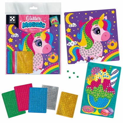 Фото, Видеообзоры набір для творчості vladi toys зі блискучою мозаїкою «єдиноріг та морозиво» vt4511-12