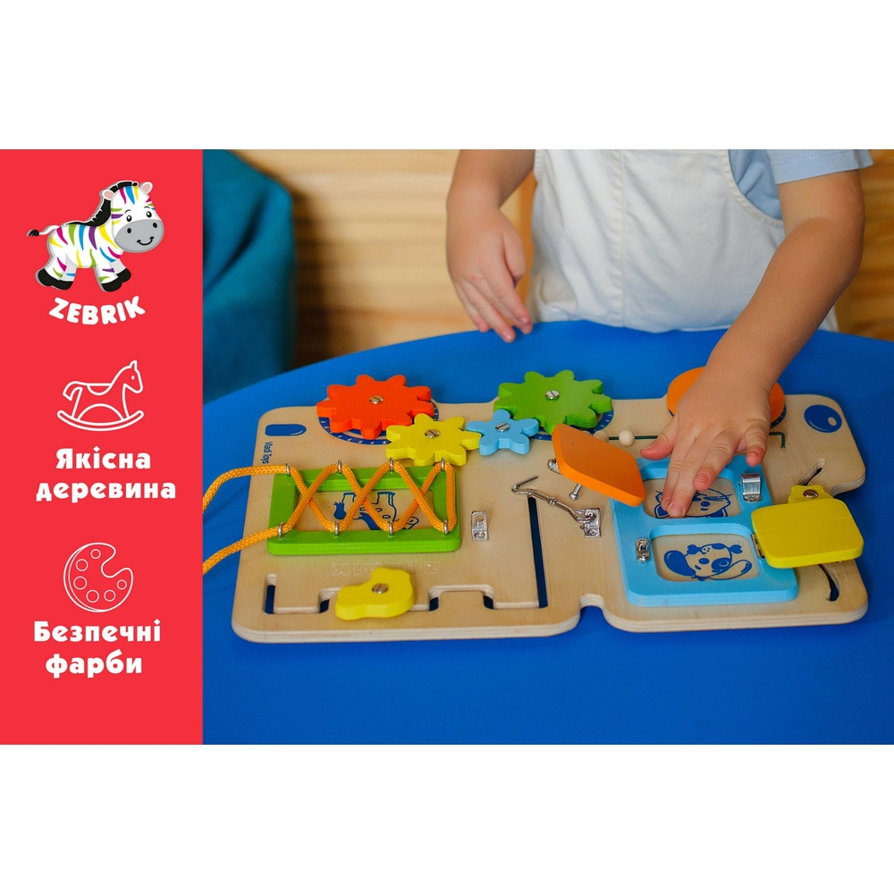 Фото, Відеоогляди бізіборд дерев'яний "вантажівка" vladi toys zb3001-01