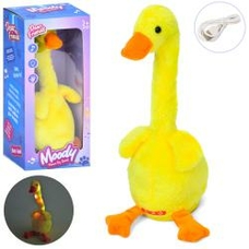 М'яка іграшка МР2360 (12шт) гусак, 31см, повторюшка, музика, співає, танцює, світло, акум, USBзарядн М'яка іграшка МР2360 (12шт) гусак, 31см, повторюшка, музика, співає, танцює, світло, акум, USBзарядн