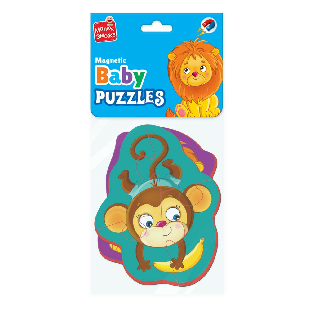 Фото, Відеоогляди магнітні бебі пазли «лев та мавпочка» vt3208-11