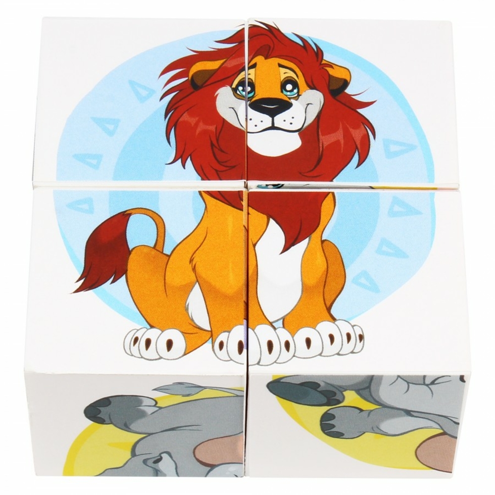 Фото, Видеообзоры іграшка кубики "дикі тварини технок", арт.1820