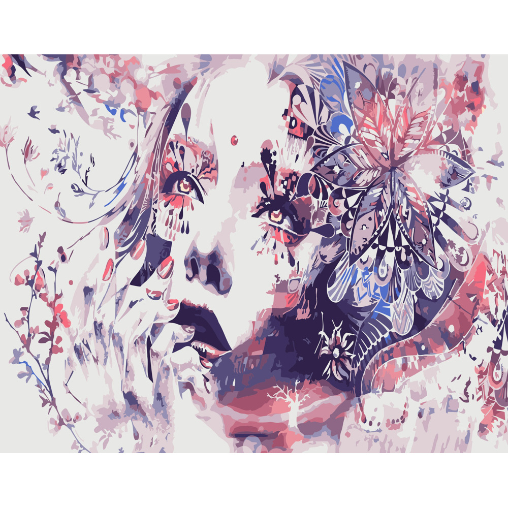 Фото, Видеообзоры картина за номерами strateg преміум квітковий портрет розміром 40х50 см (dy141)