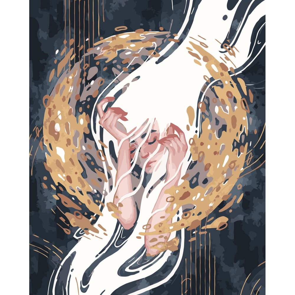 Фото, Відеоогляди картина за номерами strateg преміум дівчина в думах з лаком розміром 40х50 см (va-3420)