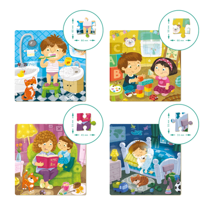 Фото, Відеоогляди набір пазлів dodo пори року та мій день