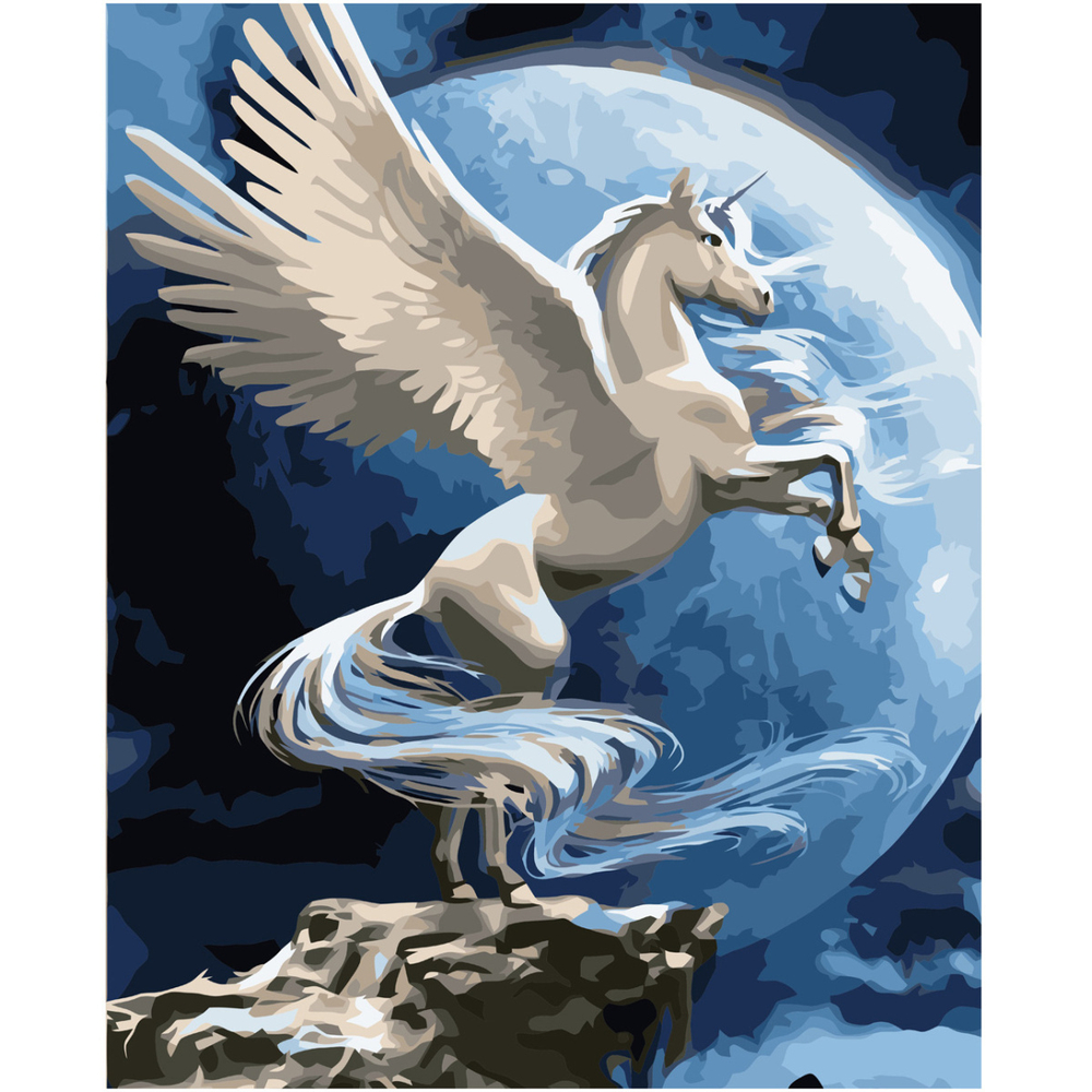 Фото, Відеоогляди картина за номерами strateg преміум пегас у повні з лаком розміром 40х50 см va-3704