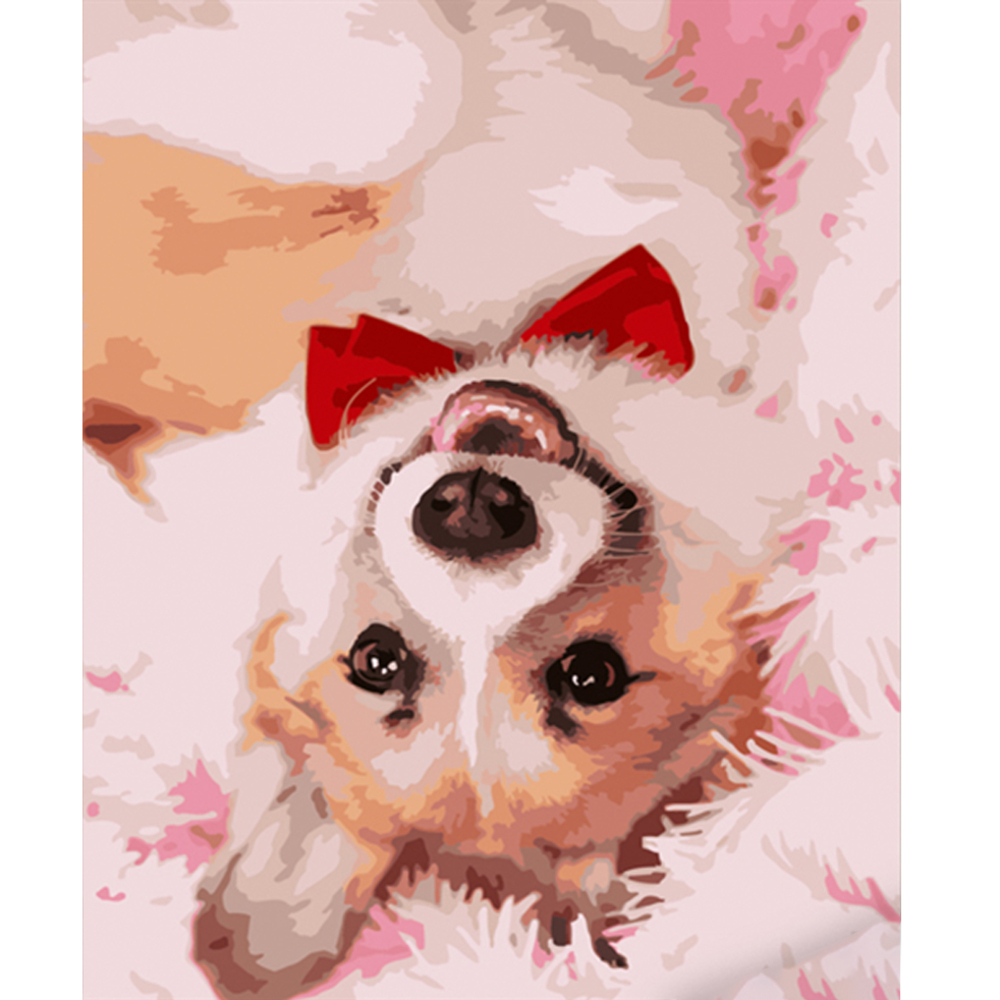 Фото, Видеообзоры картина за номерами strateg преміум коргі з краваткою розміром 40х50 см (hh012)