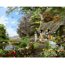 Картина за номерами Strateg ПРЕМІУМ Ранкові фарби з лаком розміром 40х50 см VA-0445