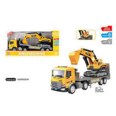 Трейлер PY6812A (18) екскаватор, інерція, звук, підсвіч, гум колеса, в кор