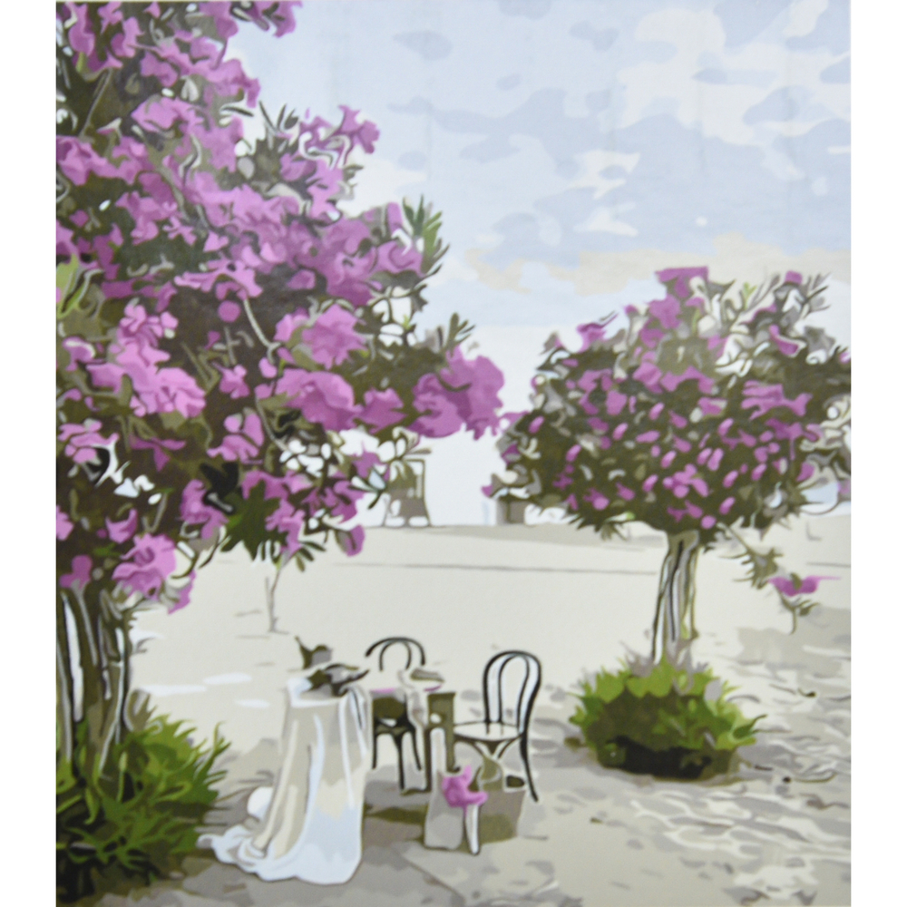 Фото, Відеоогляди картина за номерами strateg преміум столик на двох з лаком та з рівнем розміром 30х40 см (ss6530)