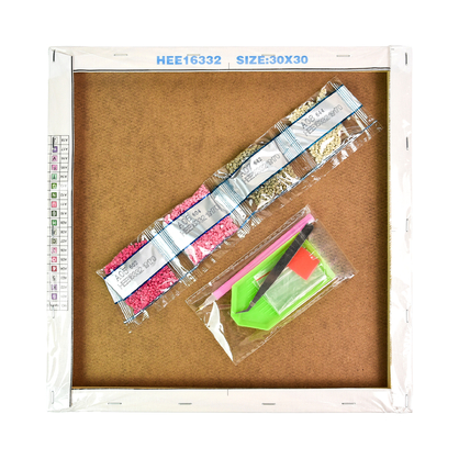 Фото, Відеоогляди алмазна мозаїка strateg преміум соняхи у вазі розміром 30х30 см (hee13819)