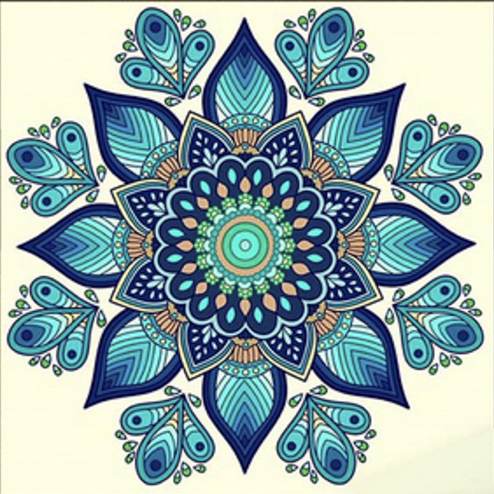 Фото, Видеообзоры алмазна мозаїка strateg преміум  захоплююча мандала розміром 30х30 см  (me13811)