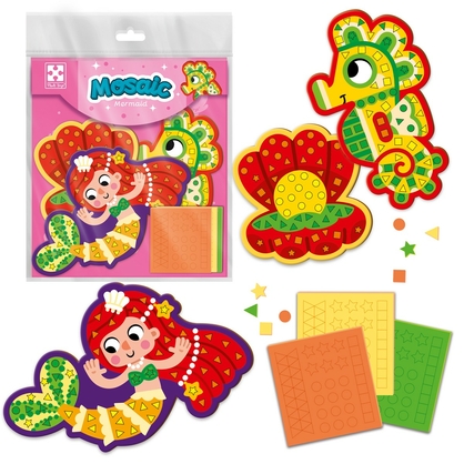 Фото, Видеообзоры набір для творчості м'яка мозаїка «русалонька» vladi toys vt4511-07