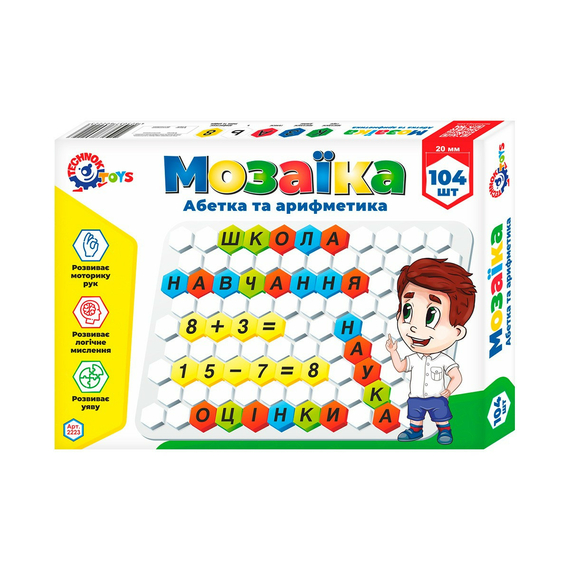 Игрушка мозаика Азбука и арифметика ТехноК 2223