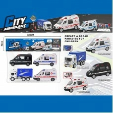 Набір машин JW567-053 (96/2) спецтранспорт, інерція, в пакеті