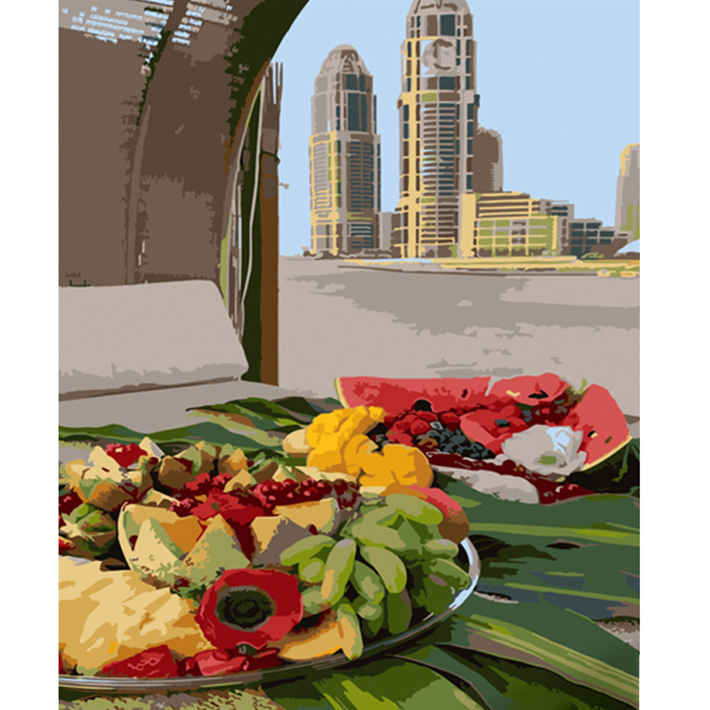Фото, Відеоогляди картина за номерами strateg преміум фруктова нарізка розміром 40х50 см (hh014)