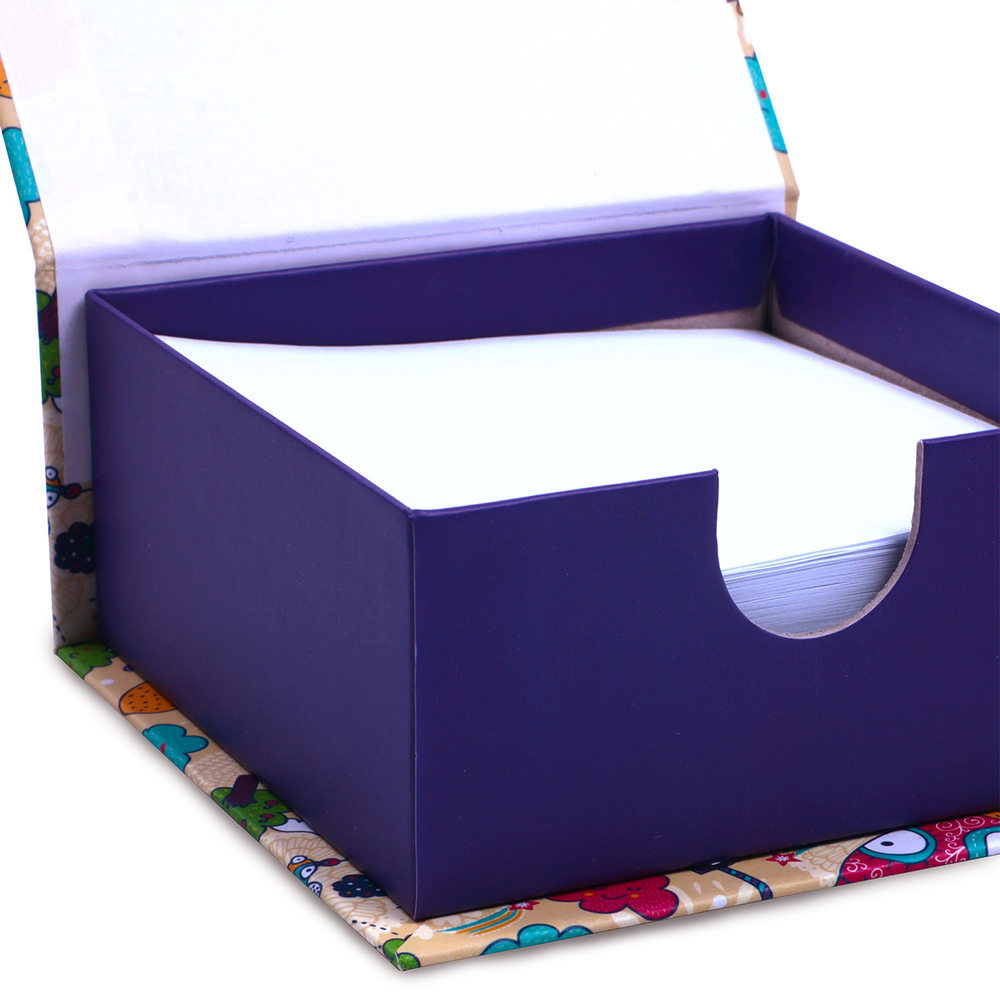 Фото, Видеообзоры картонний бокс з папером для нотаток 90х90мм vt9901-82