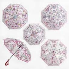 Парасолька С66355 (60) 4види, д=77см, свисток