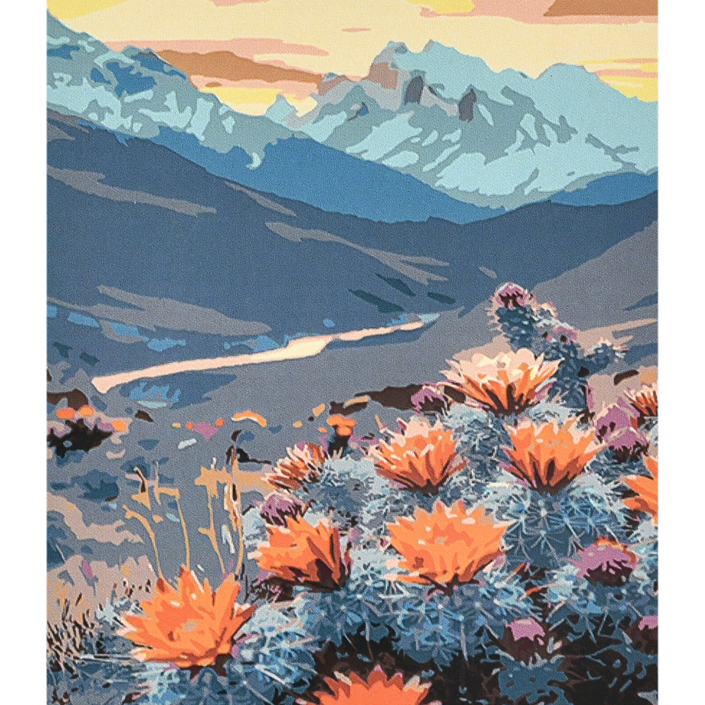 Фото, Відеоогляди картина за номерами strateg преміум цвітіння в гірській тиші з лаком та рівнем розміром 40х50 см (va-4681)