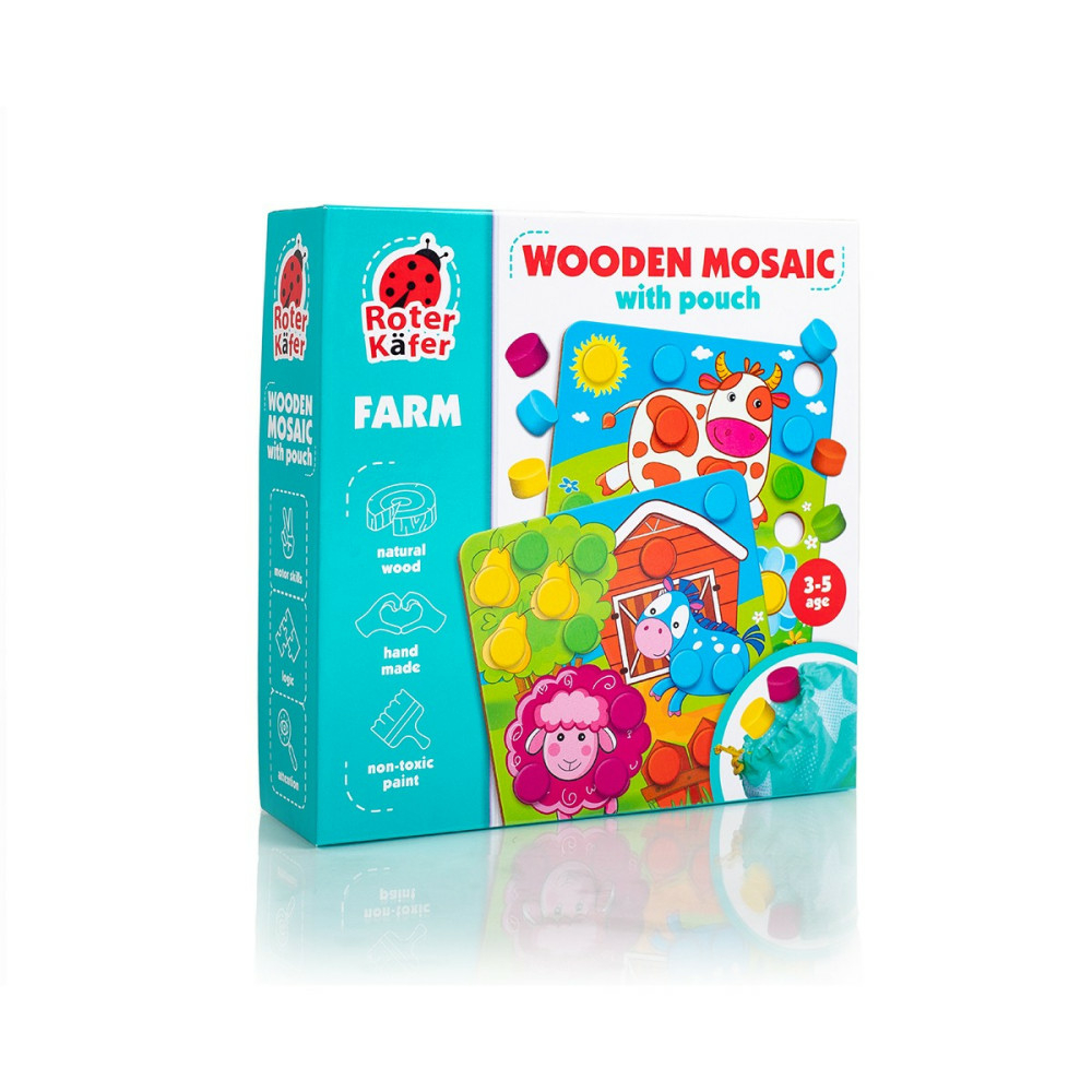 Фото, Відеоогляди дерев'яна мозаїка з мішечком. «ферма» rw4003