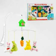 Карусель 699-16 (48) зайчики, мелодія, заводний механізм, в коробці Карусель 699-16 (48) зайчики, мелодія, заводний механізм, в коробці