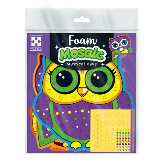 Набір для творчості Vladi Toys зі м'якою мозаїкою та стразами «Містичні сови» VT4511-22