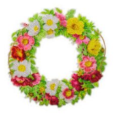 Алмазна мозаїка 26391 Віночок із троянд підвісний 30*30см