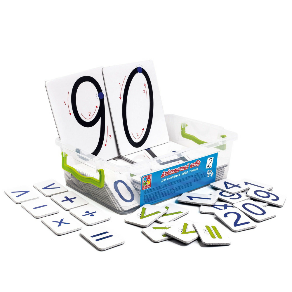 Фото, Відеоогляди демонстраційний магнітний набір цифр та математичних знаків vt5555-02