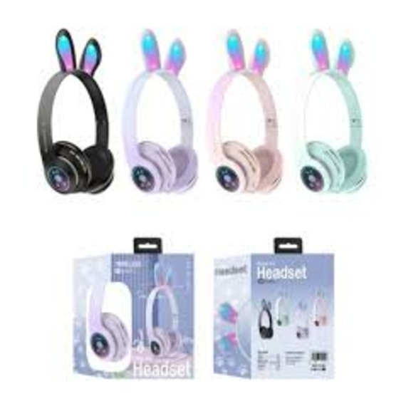 Навушники С64085 (80) 4 види, bluetooth, світло карта памяті, мікрофон, в коробці