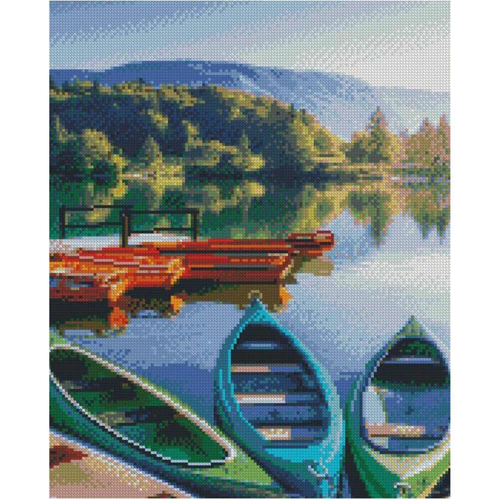 Фото, Видеообзоры алмазна картина strateg преміум пристань для човнів розміром 40х50 см fa40889